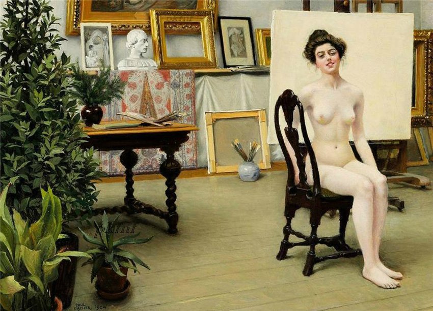 From the artist's studio by Paul-Gustave Fischer,A3(16x12")Poster