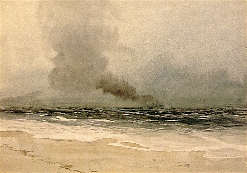 Steaming Homeward, vintage artwork by Henry B. Snell, 12x8" (A4) Poster