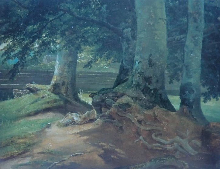 Beech Trees in Frederiksdal, near Copenhagen, vintage artwork by Christian Morgenstern, A3 (16x12") Poster Print
