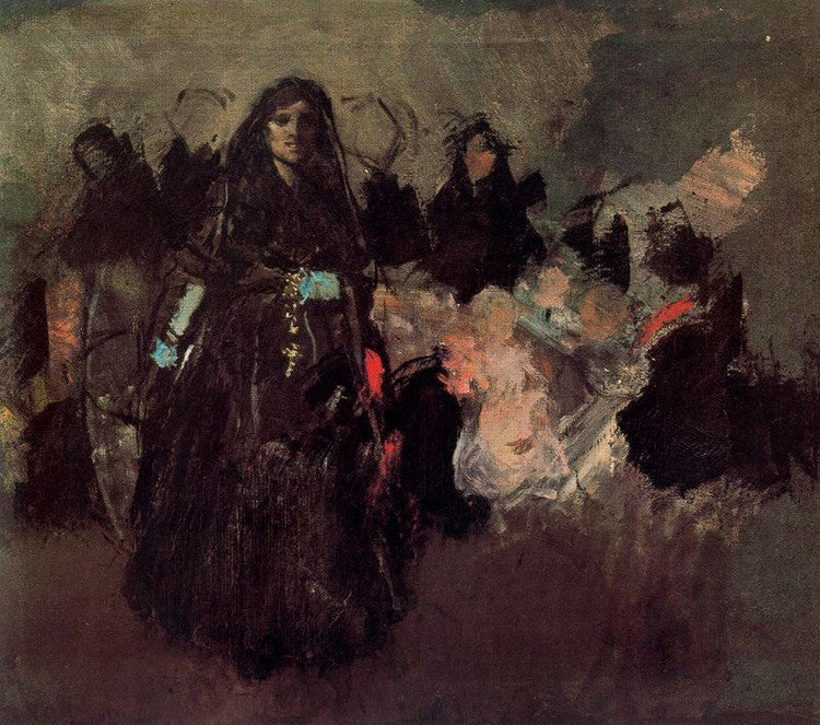 Clavariesas, vintage artwork by Ignacio Pinazo Camarlench, 12x8" (A4) Poster