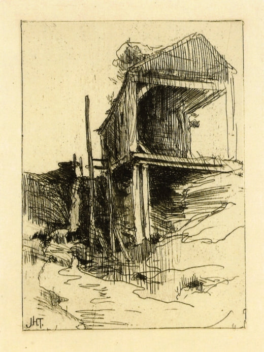 Abandoned Mill, vintage artwork by John Twachtman, 12x8" (A4) Poster