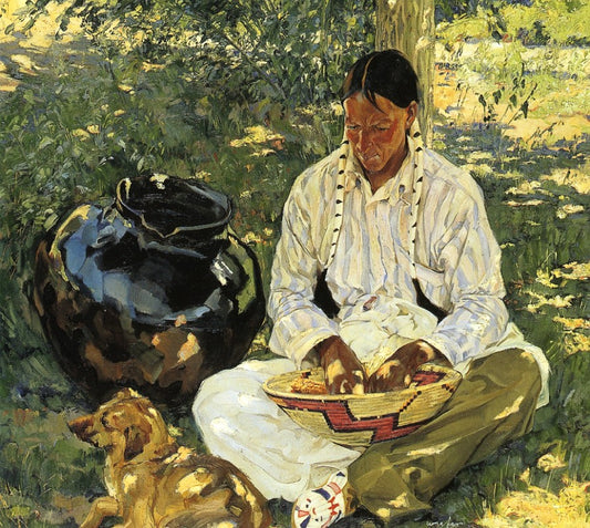 Sunspots, vintage artwork by Walter Ufer, 12x8" (A4) Poster