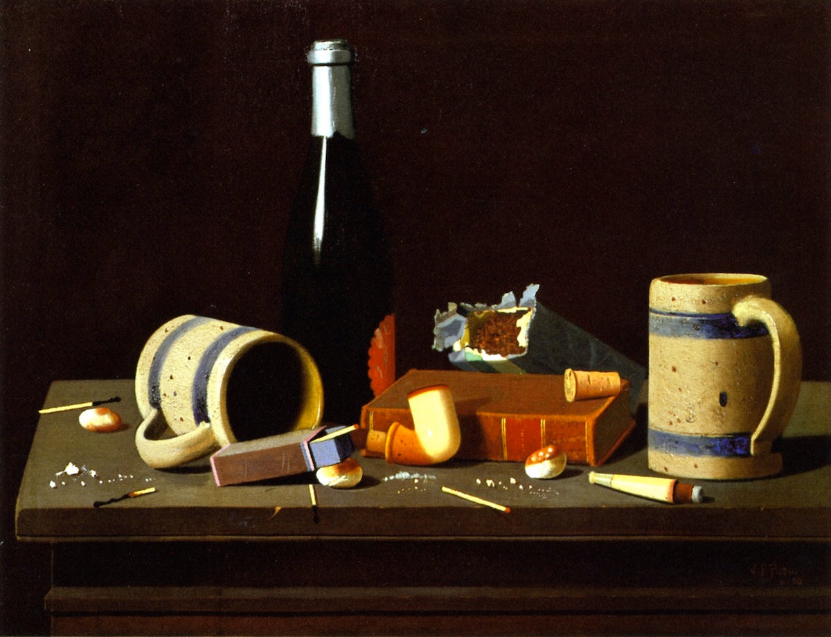 Mugs, Bottle and Pipe by John Frederick Peto,A3(16x12")Poster