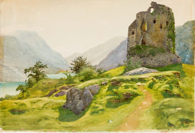 Mountainous Landscape with Ruins by Albert Benois,A3(16x12")Poster