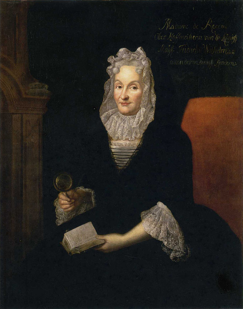 Madame Marthe de Rocoulle, vintage artwork by Antoine Pesne, 12x8" (A4) Poster