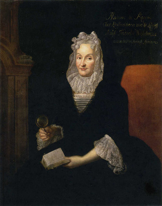 Madame Marthe de Rocoulle, vintage artwork by Antoine Pesne, 12x8" (A4) Poster