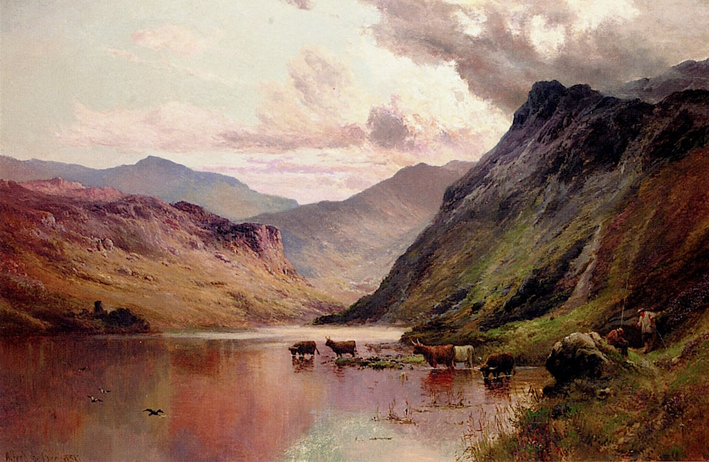 At the Foot of Kirkstone Pass, vintage artwork by Alfred de Breanski, Sr., 12x8" (A4) Poster