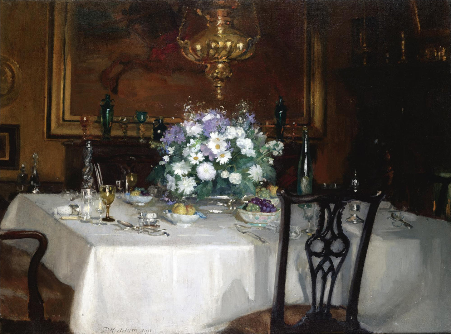 The Dinner Table, Ardilea, vintage artwork by Patrick William Adam, 12x8" (A4) Poster