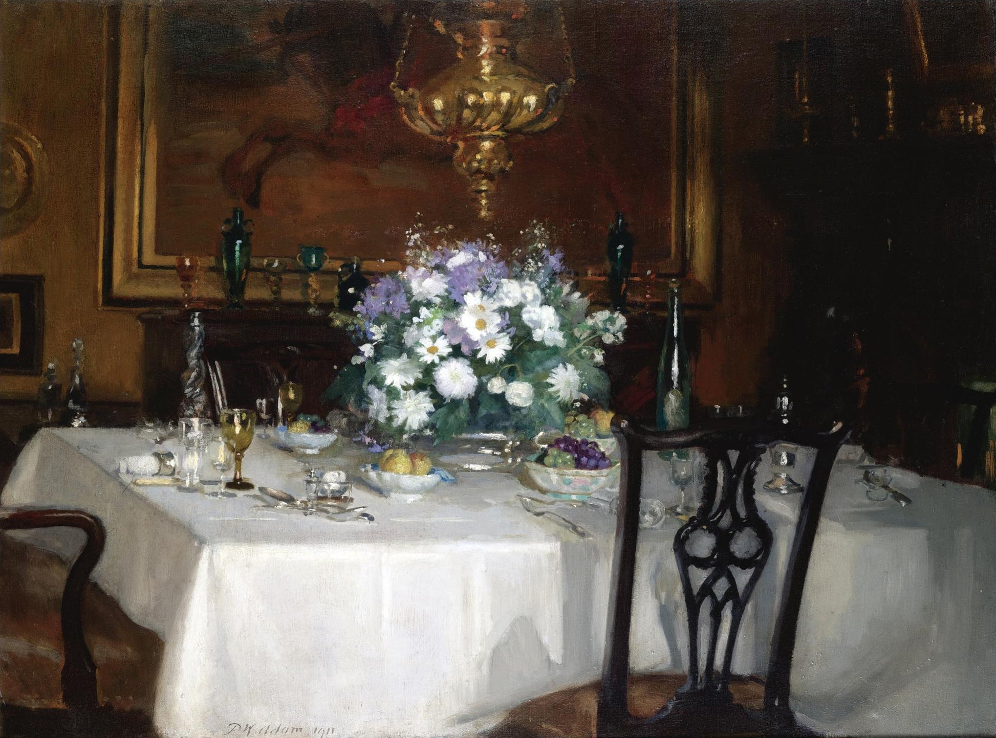 The Dinner Table, Ardilea, vintage artwork by Patrick William Adam, 12x8" (A4) Poster