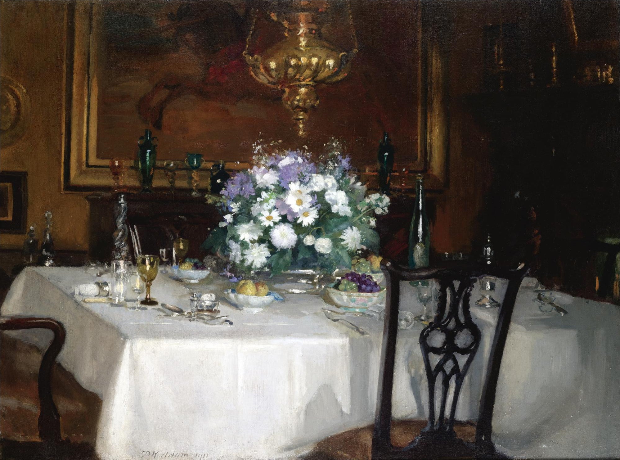 The Dinner Table, Ardilea, vintage artwork by Patrick William Adam, 12x8" (A4) Poster
