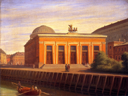 Thorvaldsens Museum, vintage artwork by Constantin Hansen, A3 (16x12") Poster Print