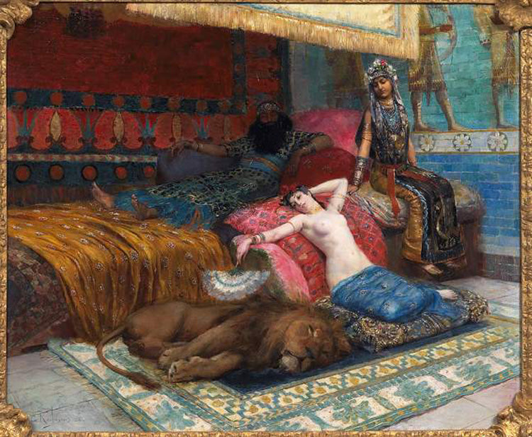 The Slave and the Lion by Georges Antoine Rochegrosse,A3(16x12")Poster