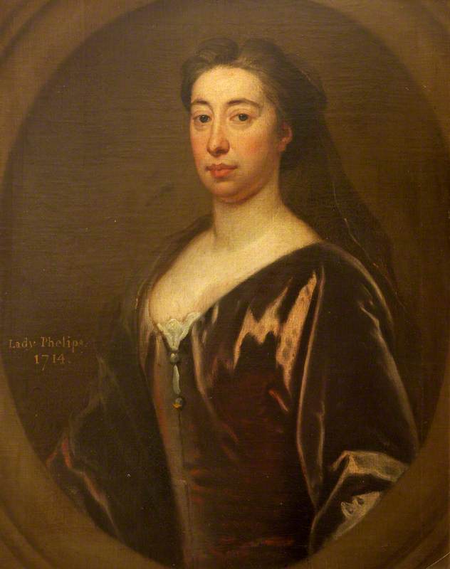 Edith Blake, Lady Phelips, vintage artwork by Sir Godfrey Kneller, BT., 12x8" (A4) Poster