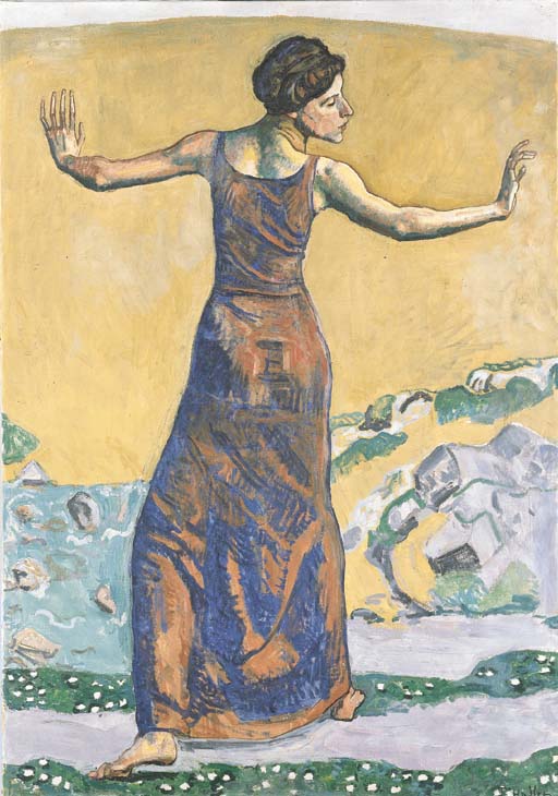 Joyous Woman by Ferdinand Hodler,A3(16x12")Poster