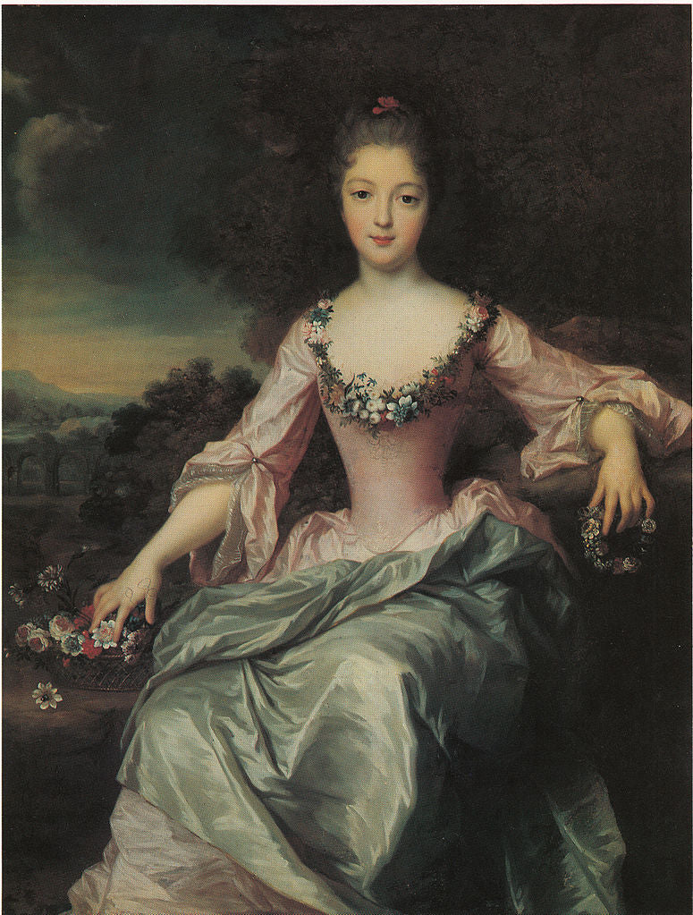 Marie Anne de Bourbon Conde, vintage artwork by Gustaf Lundberg, 12x8" (A4) Poster