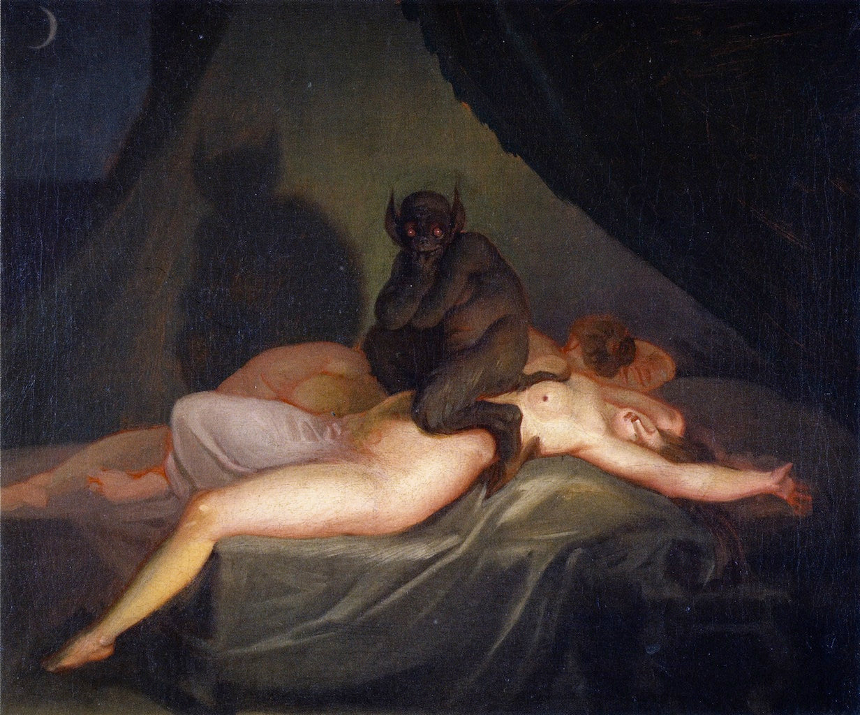 The Nightmare, vintage artwork by Nicolai Abraham Abildgaard, 12x8" (A4) Poster