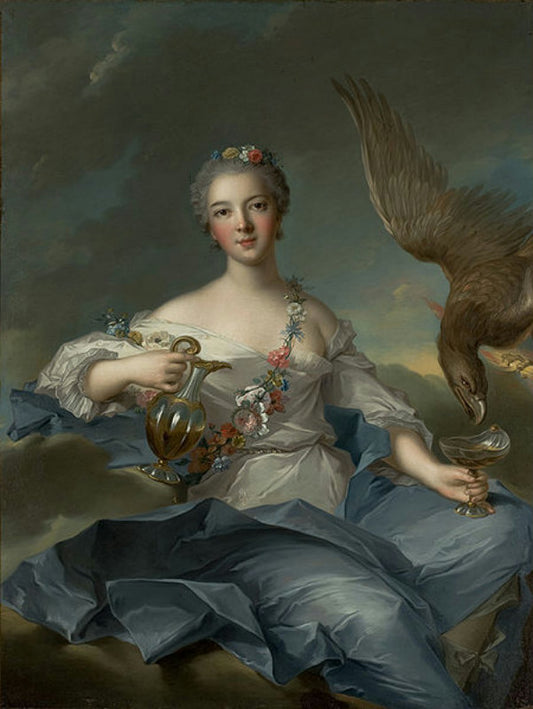 Duchesse de Chartres as Hebe, vintage artwork by Jean-Marc Nattier, 12x8" (A4) Poster