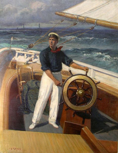 Sailing off Thacher Island by Augustus W Buhler,A3(16x12")Poster