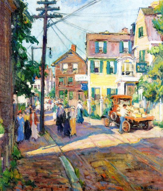 Marblehead, Mass., vintage artwork by Mary Bradish Titcomb, 12x8" (A4) Poster