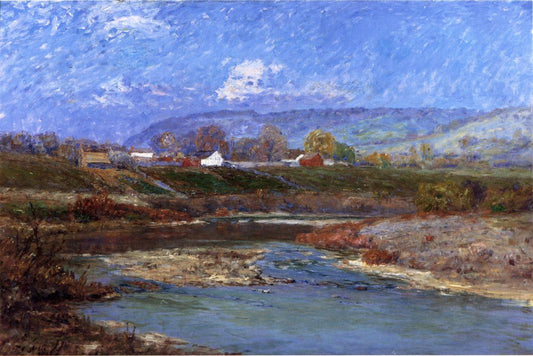 November Morning, vintage artwork by Theodore Clement Steele, 12x8" (A4) Poster