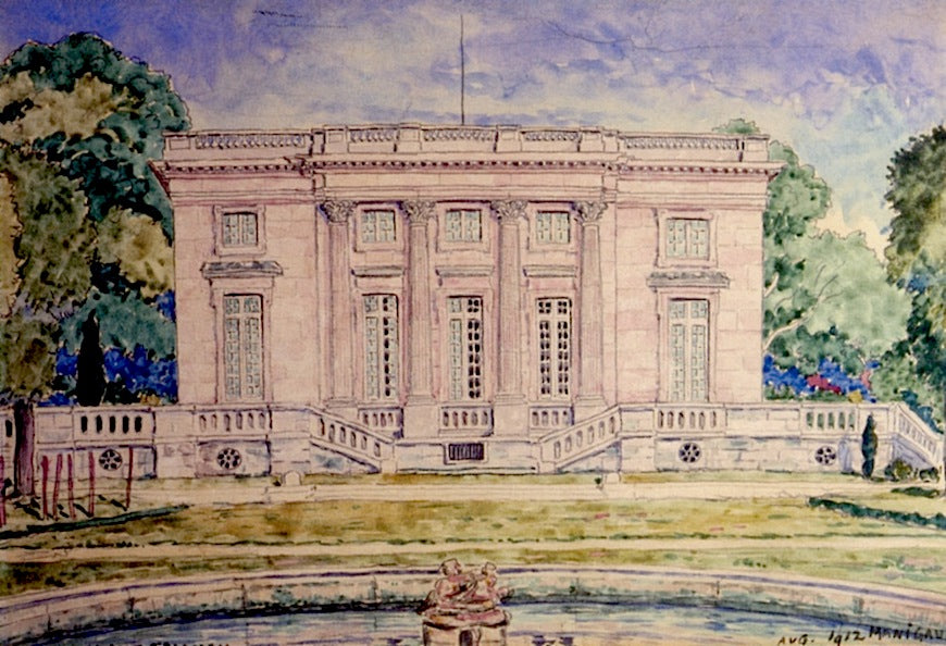 Petit Trianon, vintage artwork by Middleton Manigault, 12x8" (A4) Poster