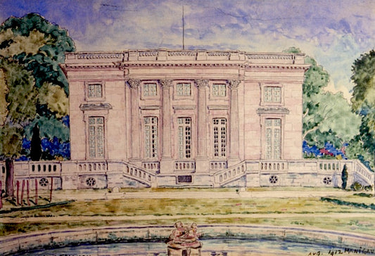 Petit Trianon, vintage artwork by Middleton Manigault, 12x8" (A4) Poster