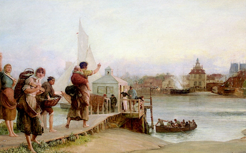 Lynn Ferry, vintage artwork by Robert Walker Macbeth, R.A., R.W.S., 12x8" (A4) Poster