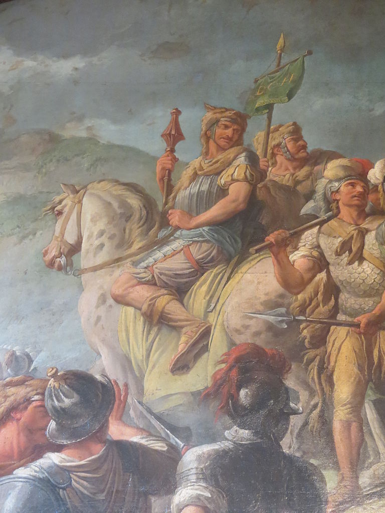 Descente de Guillaume en Angleterre, vintage artwork by Nicolas Bernard Lepicie, 12x8" (A4) Poster