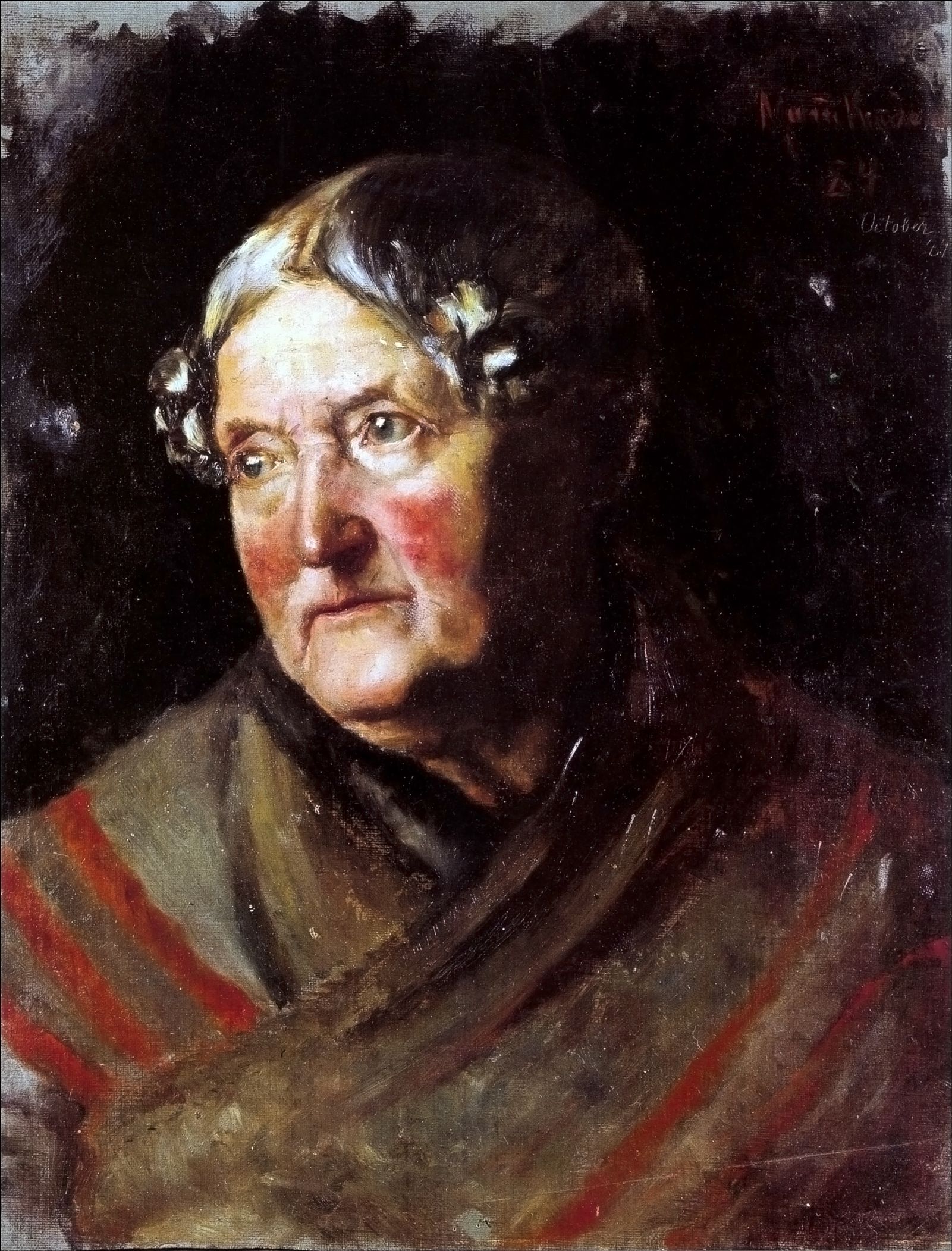 Mutti Knudsen, vintage artwork by Marie Triepcke Kroyer, 12x8" (A4) Poster