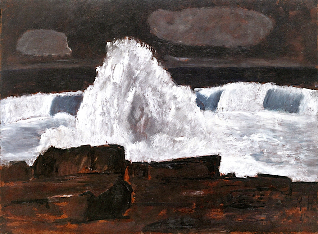 Evening Storm, Schoodic, Maine, vintage artwork by Marsden Hartley, 12x8" (A4) Poster