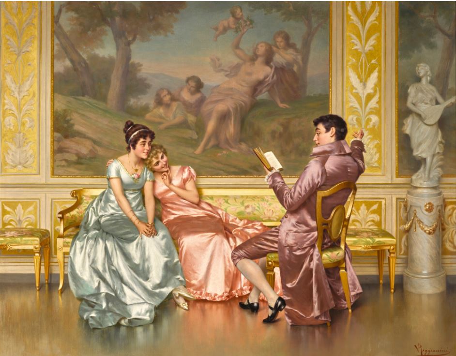 Poetry Reading by Vittorio Reggianini,A3(16x12")Poster