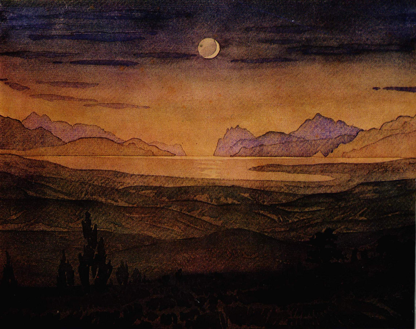 Moonlit Night by Maximilian Voloshin,16x12(A3) Poster