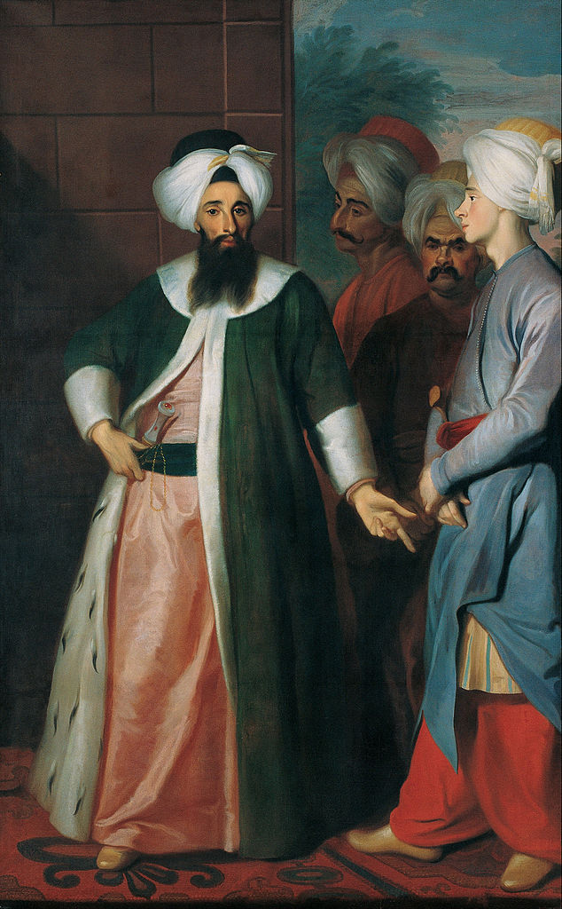 Kozbekçi Mustafa Ağa and his Retinue, vintage artwork by George Engelhardt Schroeder, 12x8" (A4) Poster