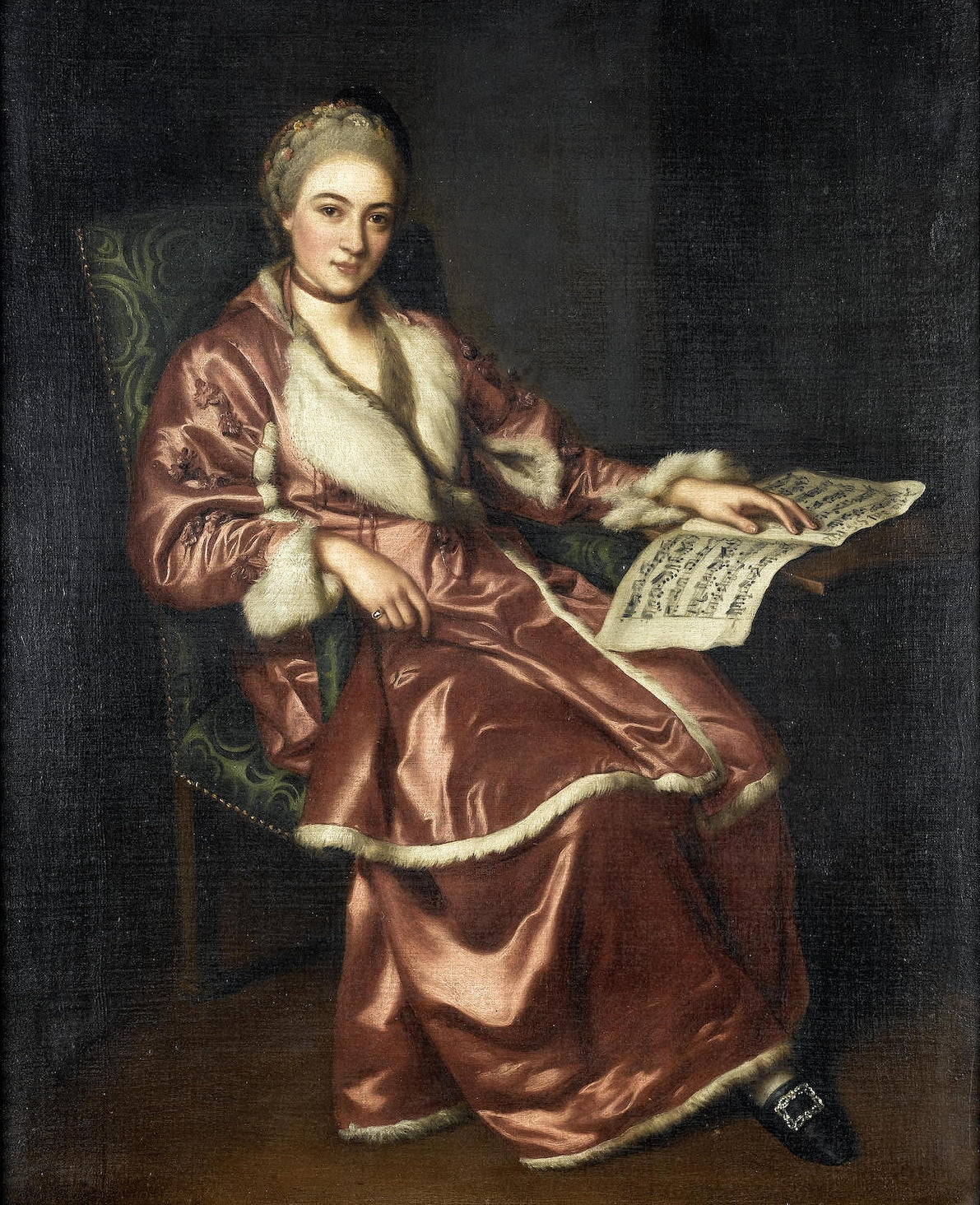 Portrait of a Lady, said to be Madame Katinka, vintage artwork by Sir Nathaniel Dance-Holland, 12x8" (A4) Poster