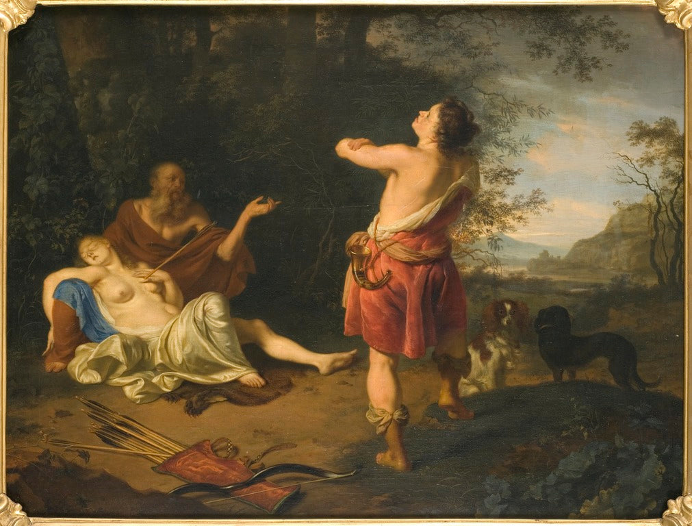Cephalus and Procris, vintage artwork by Ary de Vois, 12x8" (A4) Poster