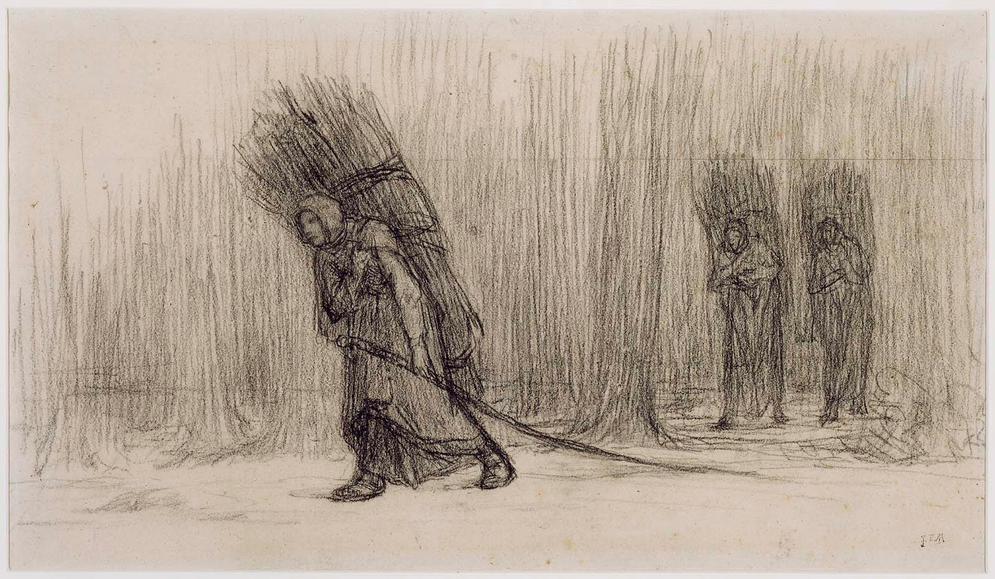 Faggot Gatherers, vintage artwork by Jean-François Millet, A3 (16x12") Poster Print