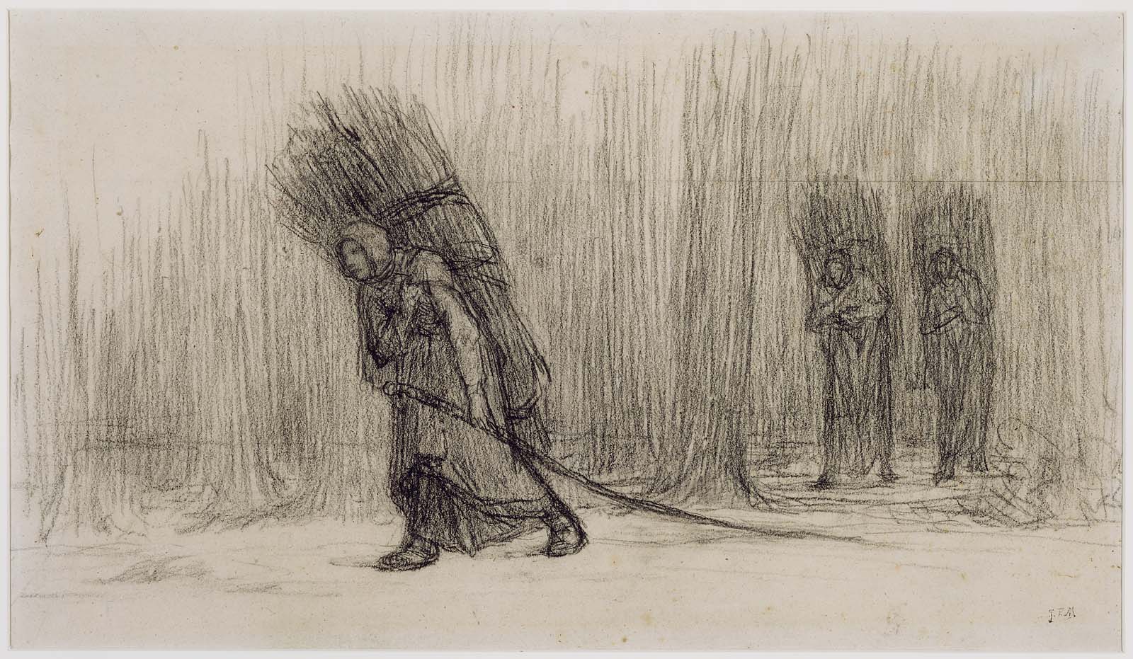 Faggot Gatherers, vintage artwork by Jean-François Millet, A3 (16x12") Poster Print