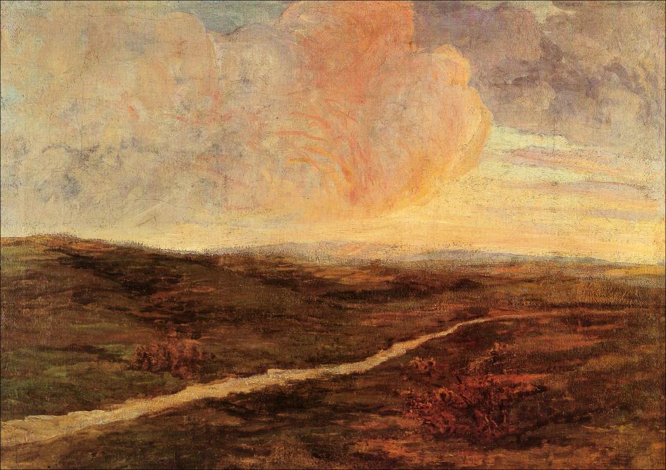 Sundown at Pusian by Giovanni Segantini,A3(16x12")Poster
