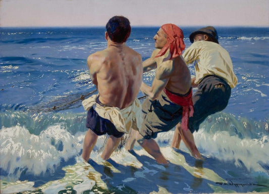 Naples Fishermen by Feliks Michal Wygrzywalski,16x12(A3) Poster