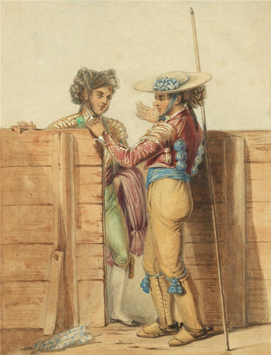 A Bandirelleros And A Picador, vintage artwork by Egron Sillif Lundgren, A3 (16x12") Poster Print