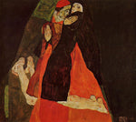 Cardinal and Nun, vintage artwork by Egon Schiele, 12x8" (A4) Poster