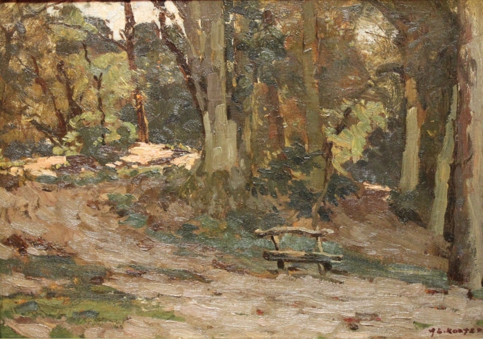 Among the trees, vintage artwork by Antonie Lodewijk Koster, 12x8" (A4) Poster