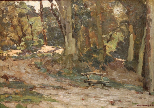 Among the trees, vintage artwork by Antonie Lodewijk Koster, 12x8" (A4) Poster