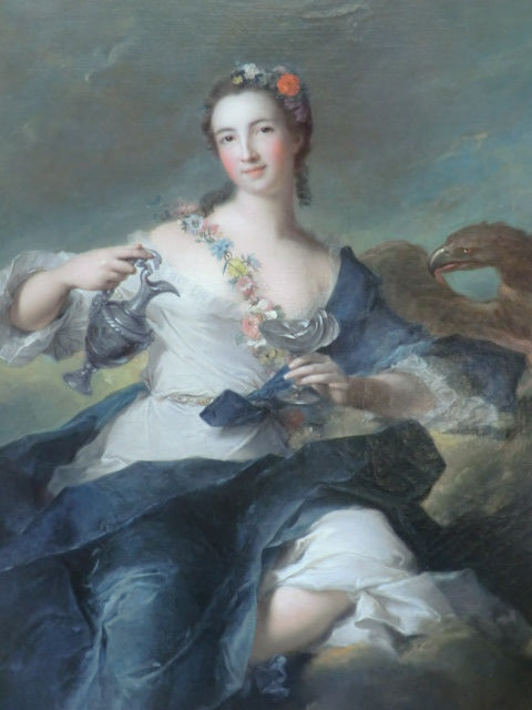 Portrait of Louise Henrietta de Bourbon Conte, Duchess of Orleans, vintage artwork by Jean-Marc Nattier, 12x8" (A4) Poster