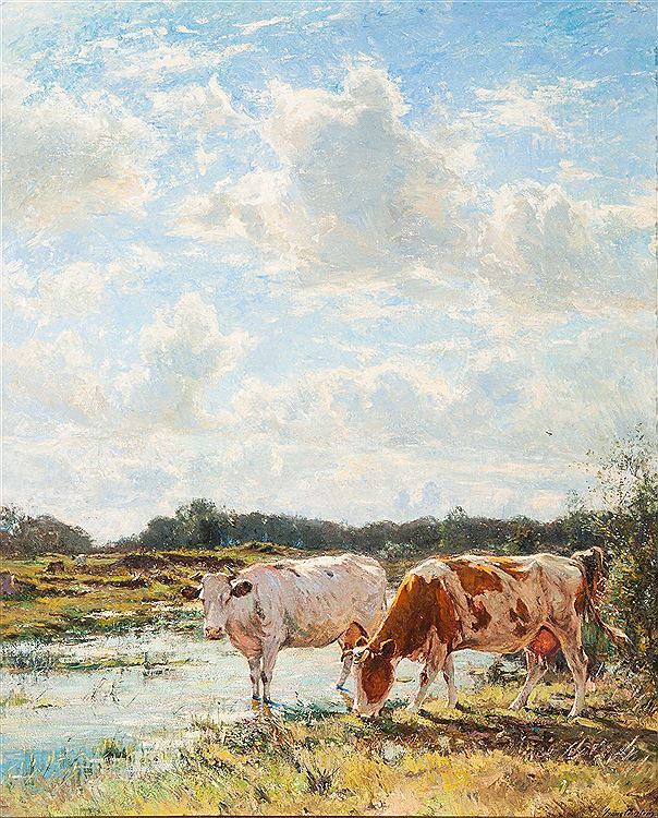 Banks of the Zan by Frans (Baron) Courtens,A3(16x12")Poster