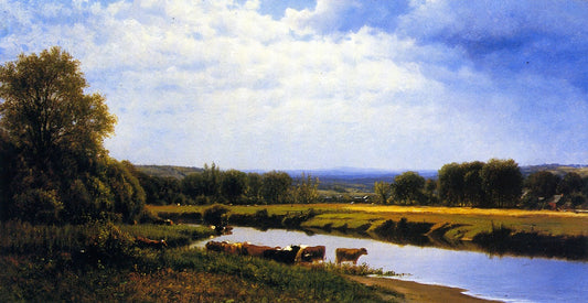 Valley Vista, vintage artwork by James McDougal Hart, 12x8" (A4) Poster