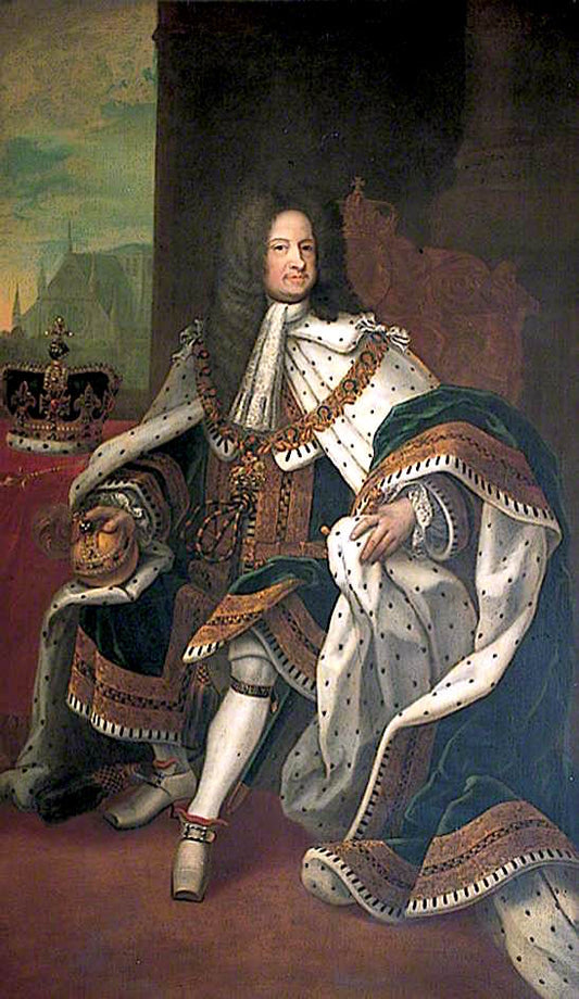 George I, vintage artwork by Michael Dahl, 12x8" (A4) Poster