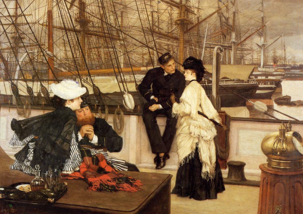 The Captain and the Mate, vintage artwork by James Tissot, 12x8" (A4) Poster