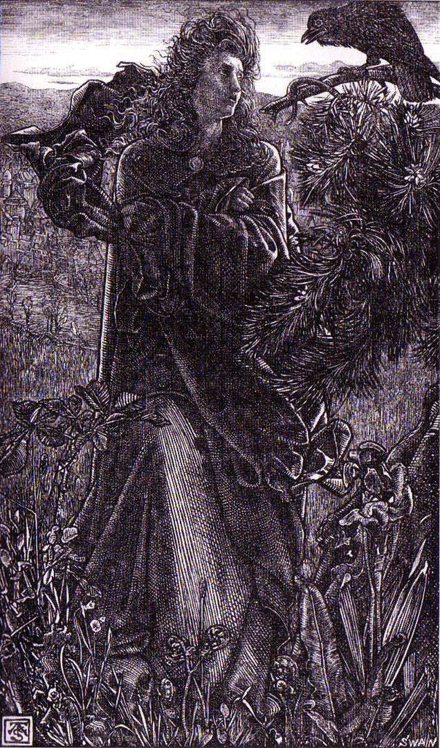 Once a Week, vintage artwork by Anthony Frederick Sandys, 12x8" (A4) Poster