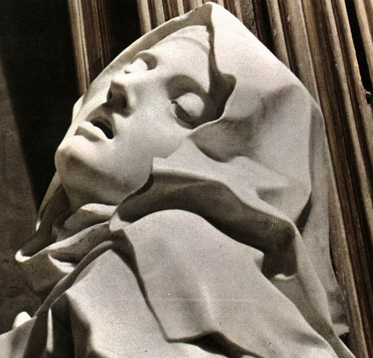 The Ecstasy of Saint Theresa (detail), vintage artwork by Gian Lorenzo Bernini, 12x8" (A4) Poster